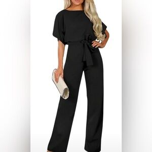 SHEIN Black Wide Leg Jumpsuit